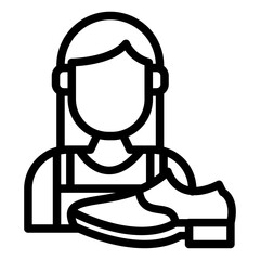 Shoe Maker Lady Icon