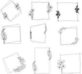 Hand Drawn Floral Frame