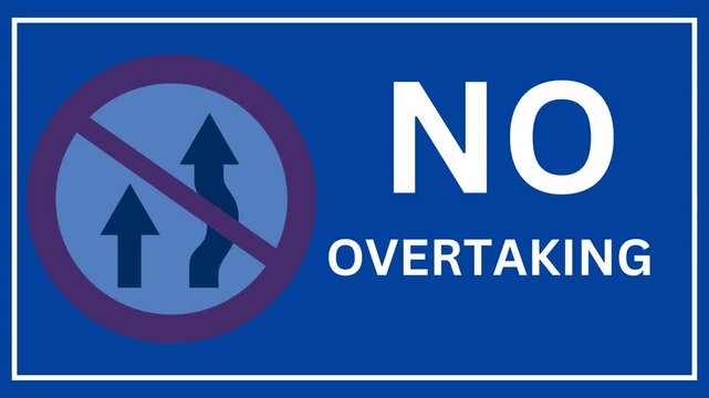 Overtaking Prohibited | Traffic Sign Animation