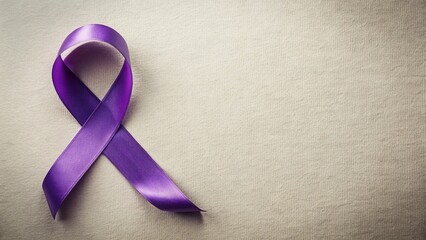 Purple Ribbon Awareness Stock Photo: Cancer, Domestic Violence, Epilepsy, Alzheimer's Support