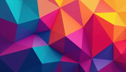 Fototapeta premium Abstract geometric shapes repeat endlessly in vibrant hues , print, graphic