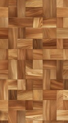 Fototapeta premium Wooden Blocks Creating a Parquet Pattern with Visible Wood Grain