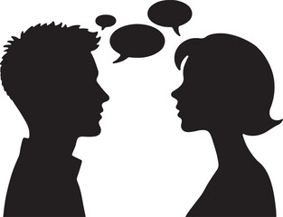 Silhouettes of People in Various Poses vector 