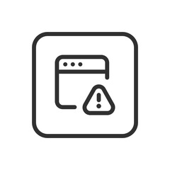 Browser Internet Web Network Window Warning - Web Navigation and Alert Icon