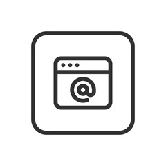 Browser Internet Web Network @ Mail - Online Email and Communication Icon