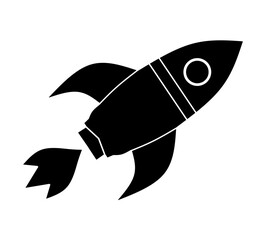 Rocket illustration vector with trendy design. rocket icon