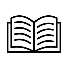 Open Book Vector Iine Icon Design