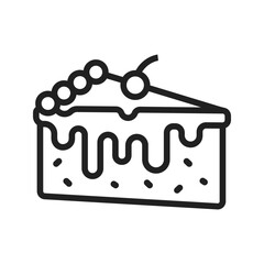Slice of Cake icon vector image. Suitable for mobile apps, web apps and print media.