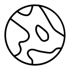 Earth Vector Iine Icon Design