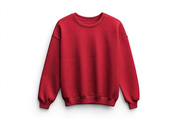 Red sweatshirt mockup, blank