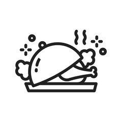 Dinner icon vector image. Suitable for mobile apps, web apps and print media.