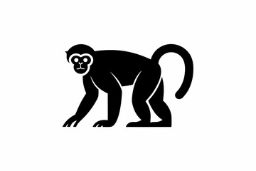 Monkey silhouette vector illustration