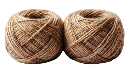 Cozy Yarn Balls: A close-up shot of two meticulously wound yarn balls. Capturing the texture and inviting tactile experience of a craft or hobby
