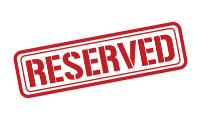 RESERVED red stamp text vector, rubber stamp
