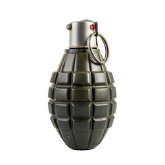 Fototapeta premium Hand grenade isolated on transparent background. Png