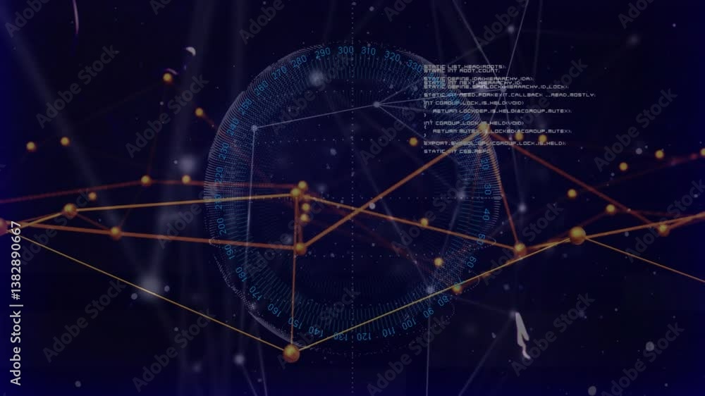 Poster animation of glowing nodes and lines visualizing digital network connections