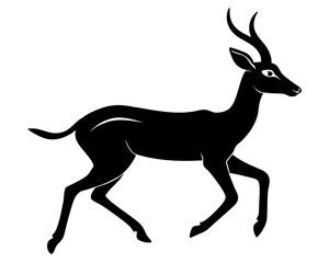 Gerenuk silhouette vector illustration