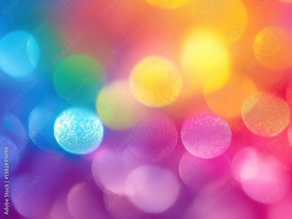Poster abstract vibrant color bokeh background with blurred circles of light for festive design