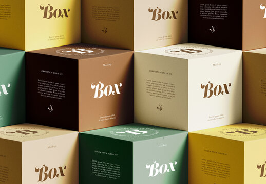 Square Boxes Pattern Mockup