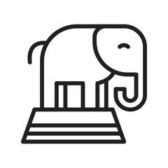 Elephant Performing icon vector image. Suitable for mobile apps, web apps and print media.