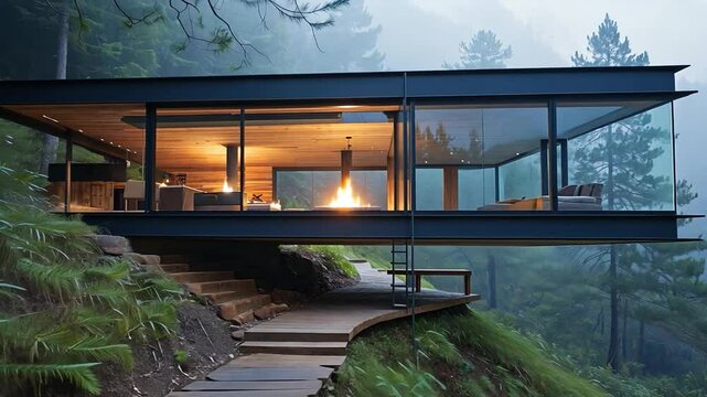 modern kauri forest hideaway in fire new zealand houses video