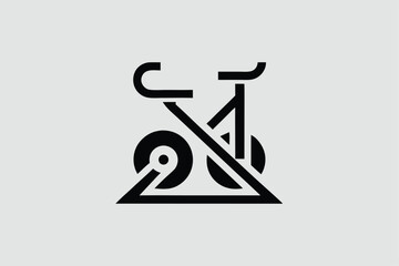 Spinning bike vector icon silhouette, Spinning bike silhouette vector illustration.