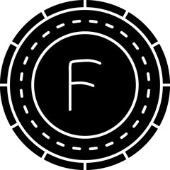 Belgian Franc Coin Icon