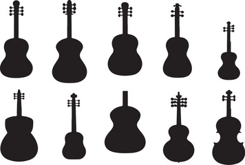 Fototapeta premium Elegant Guitarist Silhouettes