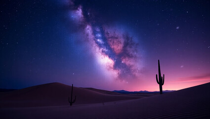 Fototapeta premium night in the dessert 