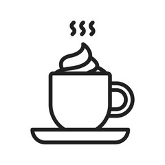 Cappucino icon vector image. Suitable for mobile apps, web apps and print media.