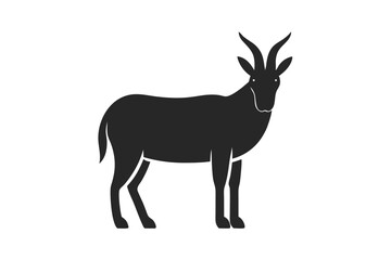 Hartebeest icon silhouette vector illustration