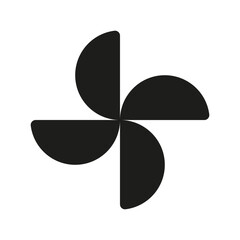Propeller icon isolated on white background. Propeller vector logo. Fan in flat design style. Modern vector pictogram for web graphics - stock vector.