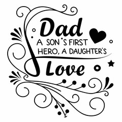 Fathers Day Creative Design Element Dad A Sons First Hero Love
