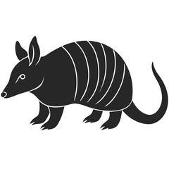 Armadillos silhouette vector illustration