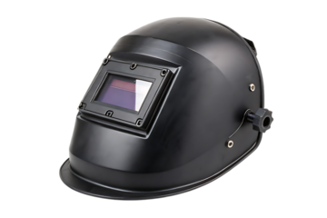 Welding helmet auto darkening professional grade on transparent background
