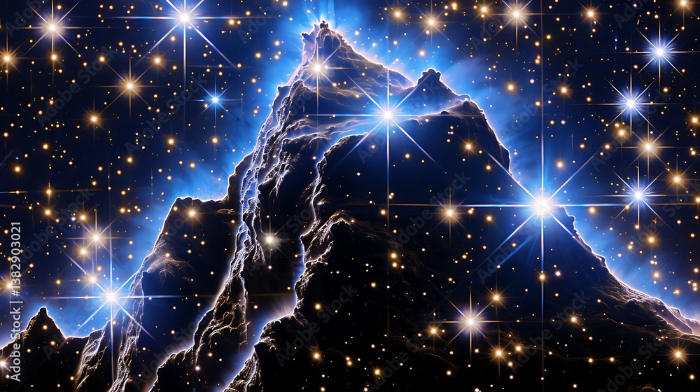 Wall mural a vivid and dazzling depiction of space and celestial objects