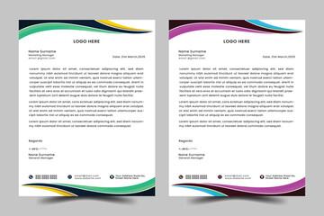 Modern corporate letterhead template design,Corporate Business Style Letterhead Design Template,