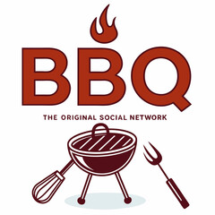 Bbq Logo Grill Party Event Social Network Vector Illustration Design Template