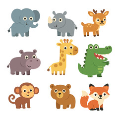 Woodland Creature Cartoon Collection