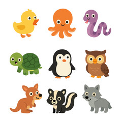 Woodland Creature Cartoon animal Collection