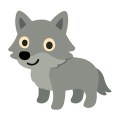 Cute Cartoon Wolf Illustration