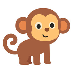 Cute Cartoon Monkey Character doodle