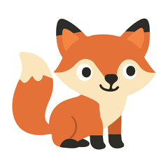 Cute Cartoon Fox Illustration doodle