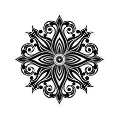 Abstract mandala art vector illustration isolated on white background