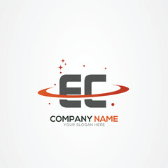 Letter EC CE Modern Planet space logo design With Creative Vector Elements