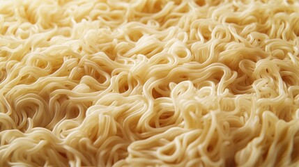 Close Up of Cooked Ramen Noodles Ready to Eat Meal