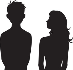 Silhouettes of People in Various Poses