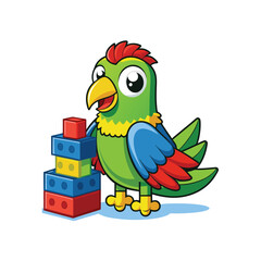 Whimsical Parrot Building with Fun