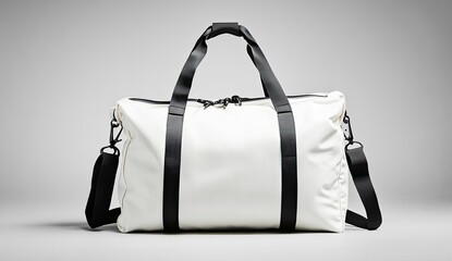 Modern White Duffle Bag