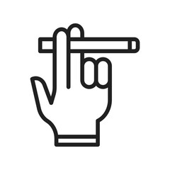 Holding Cigarette icon vector image. Suitable for mobile apps, web apps and print media.